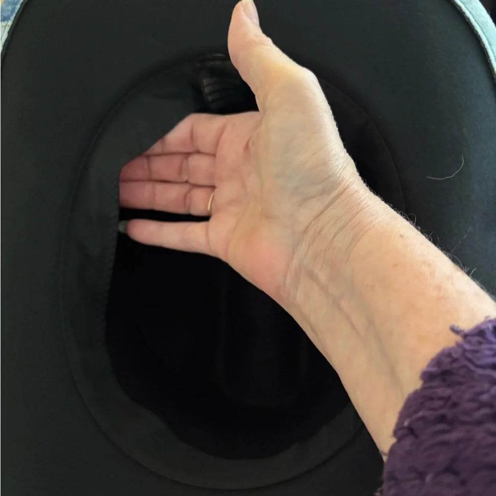 🆕Blue Patchwork Denim Cowgirl Hat. OS. NWT. - Picture 6 of 9